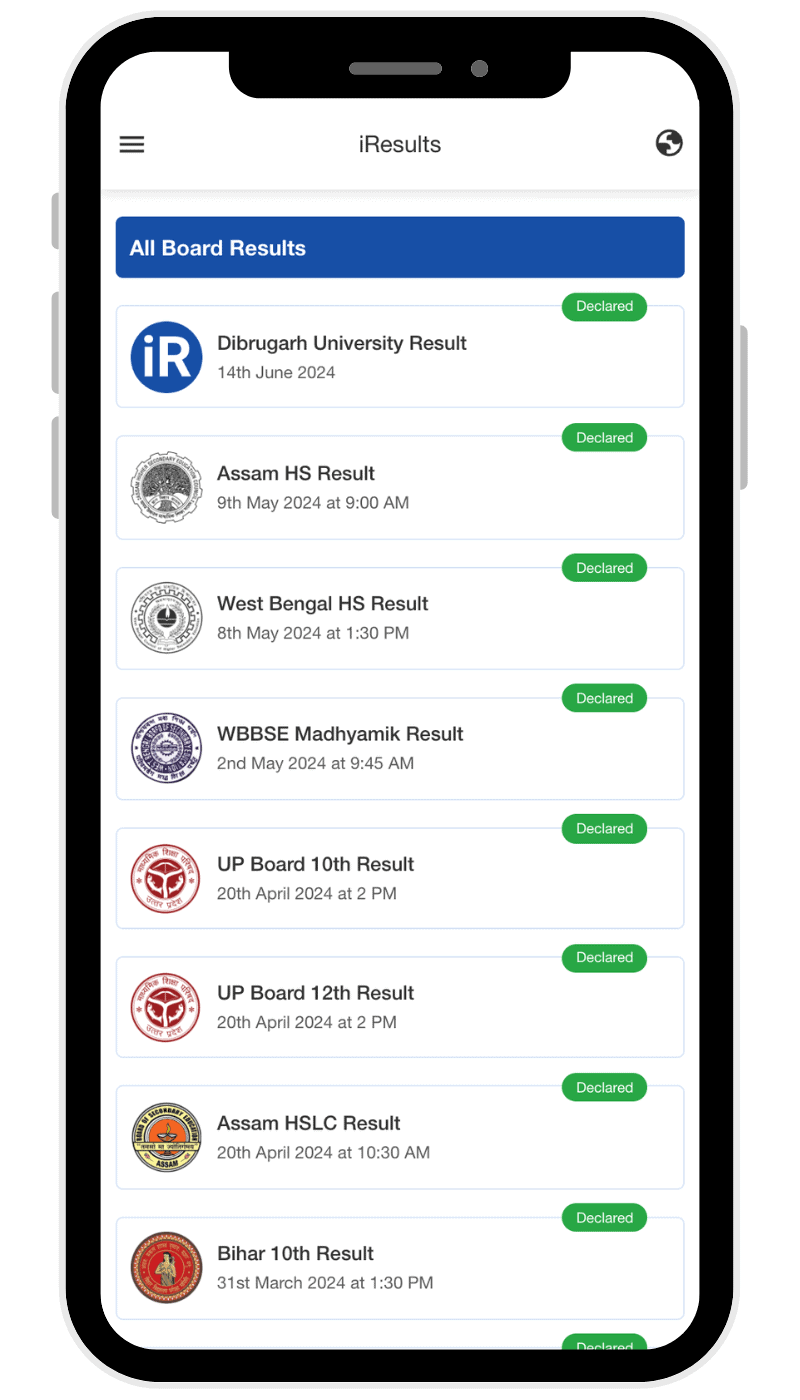 Screenshot of the App